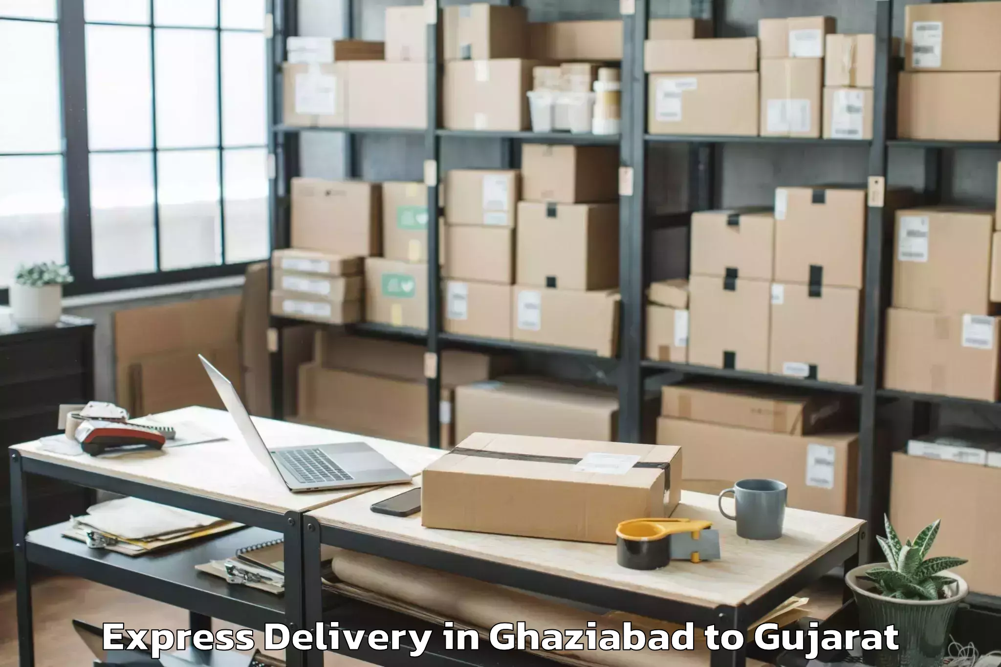 Top Ghaziabad to Gussar Express Delivery Available